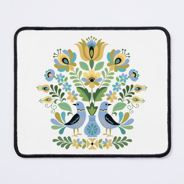 Item preview, Hungarian Folk Art Birds in Blue and Gold designed and sold by Barbara Pixton.