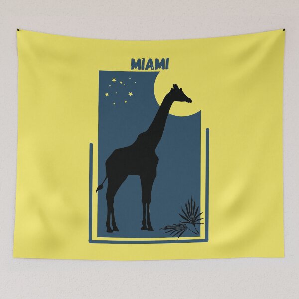 Item preview, Miami in Florida, United States - Zoo Destination Vintage Style Geometric Modern Poster designed and sold by Vintage-TM.