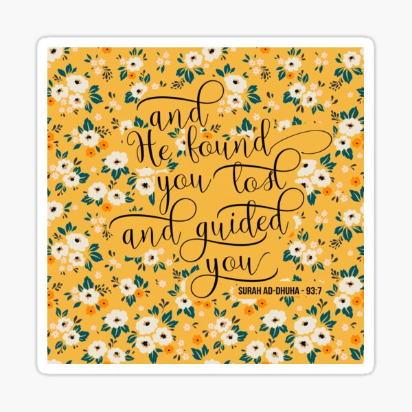 Item preview, And he found you lost and guided you - Surah Ad Duha 93:7 designed and sold by Pink Pastel Studio.