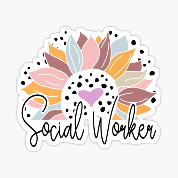 Cute Sunflower Social Worker Sticker