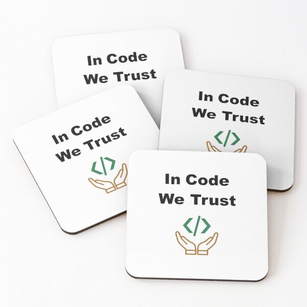 Item preview, In Code We Trust, Source Code, Software Engineer, Computer Science, Web Code, Web, WWW, Programming Humor, HTML Tag, Text on Top designed and sold by Max-Wear.