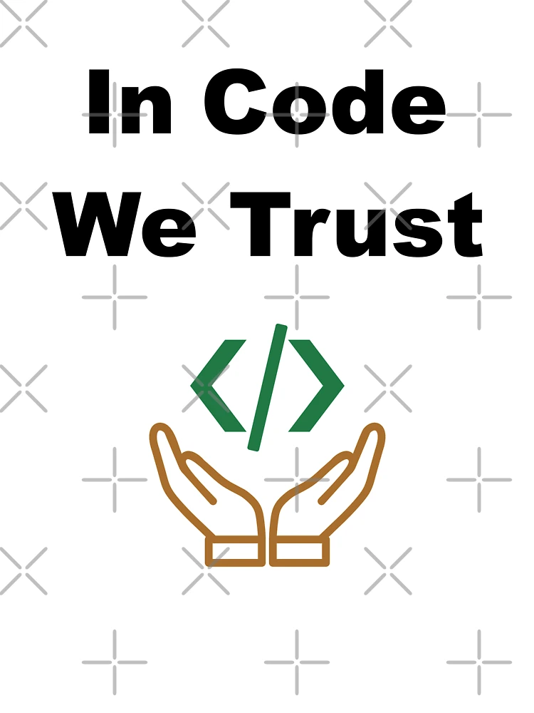 Thumbnail 4 of 4, Boxy T-Shirt, In Code We Trust, Source Code, Software Engineer, Computer Science, Web Code, Web, WWW, Programming Humor, HTML Tag, Text on Top designed and sold by Max-Wear.