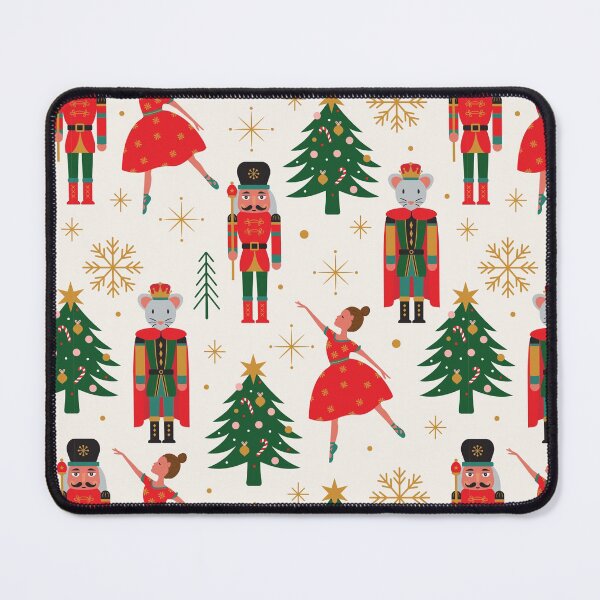 Item preview, Retro Nutcracker and Ballerina Christmas Pattern designed and sold by nouveaudecor.