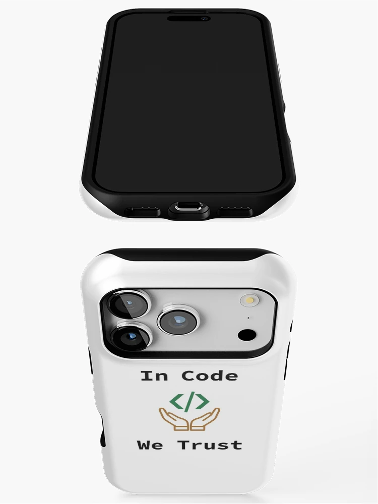 Thumbnail 3 of 4, iPhone Case, In Code We Trust, Source Code, Software Engineer, Computer Science, Web Code, Web, WWW, Programming Humor, HTML Tag, Dark Text designed and sold by Max-Wear.