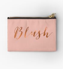 Blush Pink and Copper Make up Bag Studio Pouch