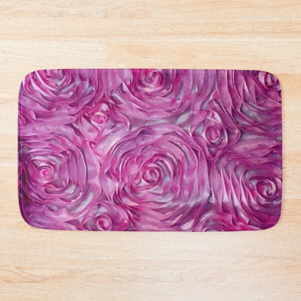 Item preview, SATIN 3D PINK ROSE FABRIC designed and sold by Poetic4Passion.