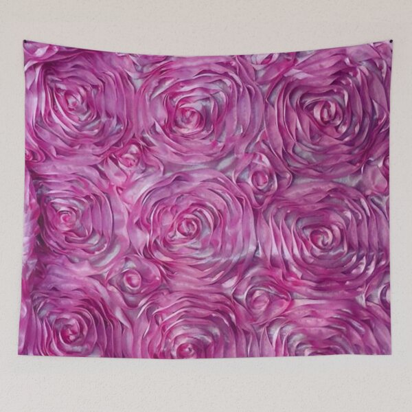 Item preview, SATIN 3D PINK ROSE FABRIC designed and sold by Poetic4Passion.