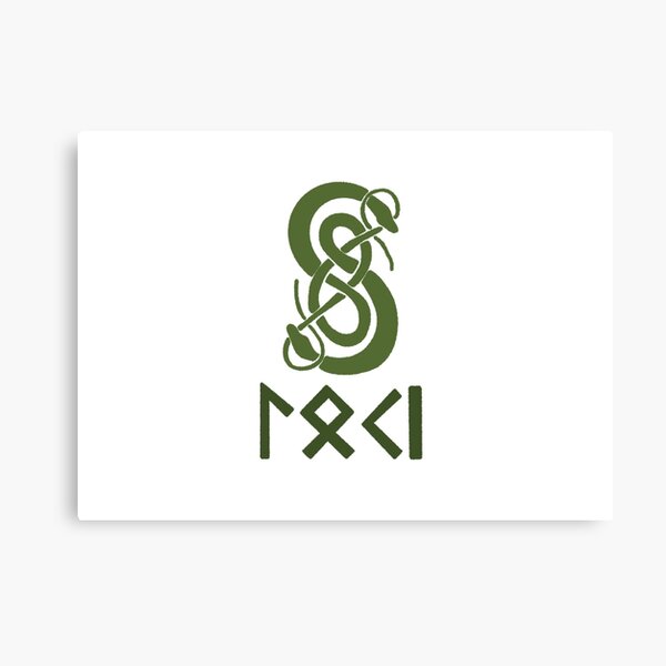 Loki Norse Mythology Snake Symbol Canvas Print For Sale By Loki Norse Mythology Snake Symbol Canvas Print For Sale By