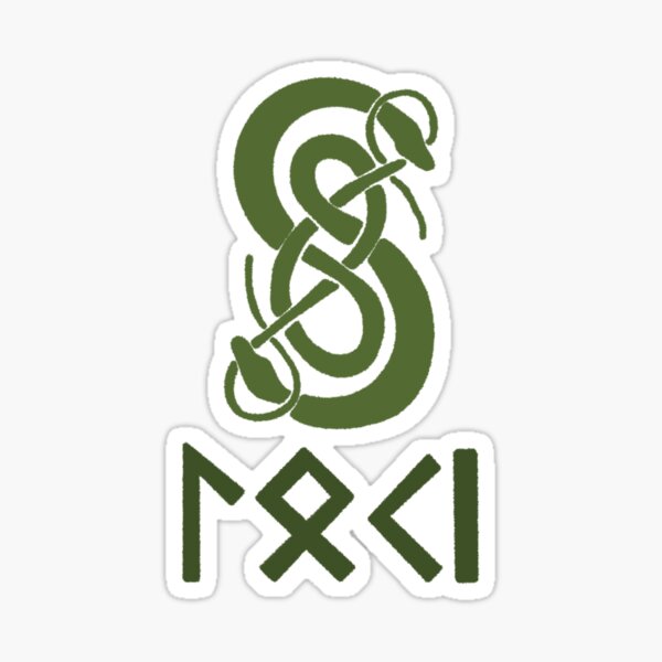Item preview, Loki Norse mythology snake symbol  designed and sold by JessCarrsArt.