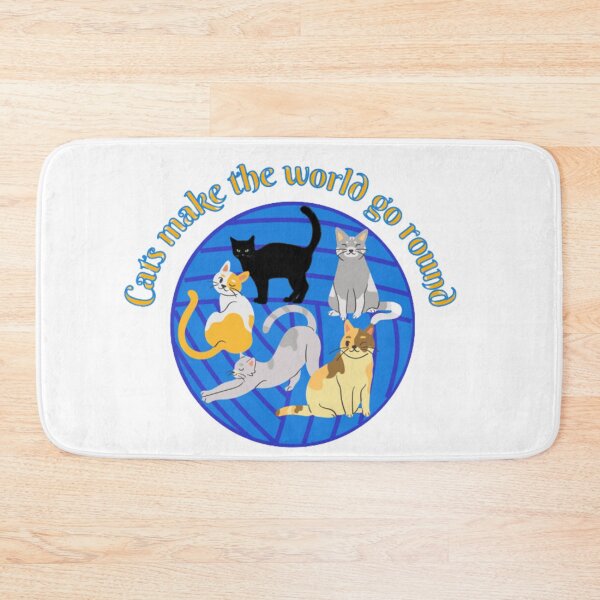 Item preview, Cats Make The World Go Round - Love Catually designed and sold by Digitalme Designs.