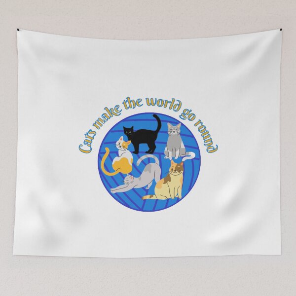 Item preview, Cats Make The World Go Round - Love Catually designed and sold by Digitalme Designs.