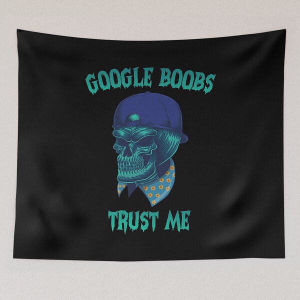 Item preview, Google Boobs Trust Me Skeleton Haloween designed and sold by DAFIN.