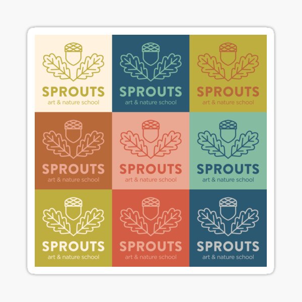 Sprouts Logo: Multi Stamp Sticker