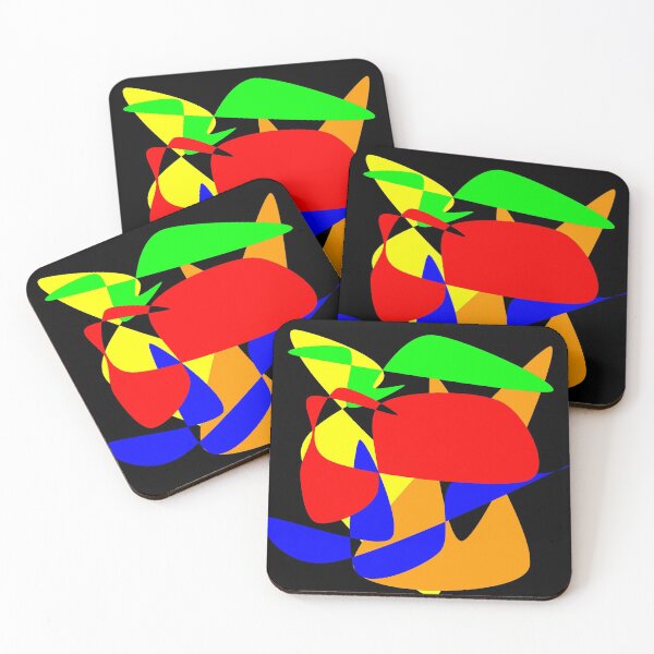 Item preview, Red Yellow Blue Green Orange Abstract Art designed and sold by hydezero's art.