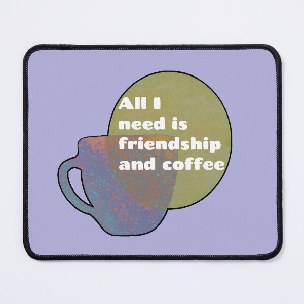 Item preview, All I need is friendship and coffee white text cup sun backdrop designed and sold by glowvim.