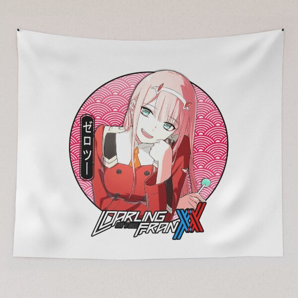 Item preview, zero two in pink waves pattern cyrcle designed and sold by ngangkangart.