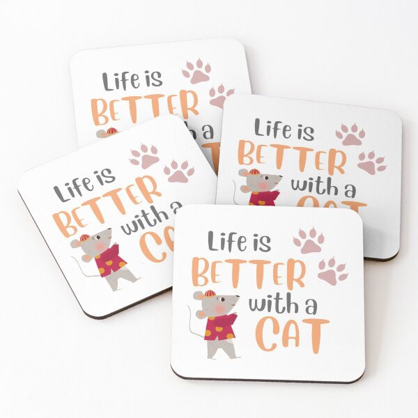 Item preview, Life is Better with a Cat - funny cat and Mouse Premium  designed and sold by LemonMuMu.
