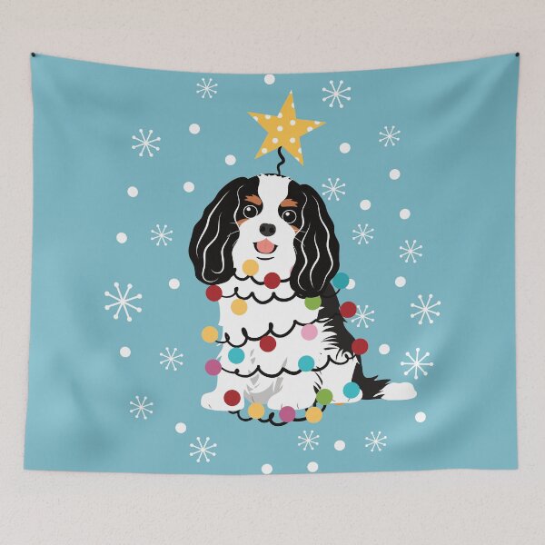 Item preview, Tri Color Cavalier King Charles Spaniel Christmas Tree designed and sold by Lulupainting.