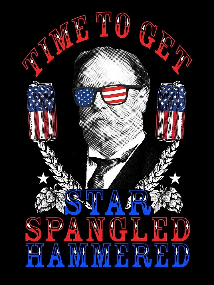 Thumbnail 3 von 3, Tuch, Time To Get Star Spangled Hammered 4th Of July Howard Taft Gear designt und verkauft von DynamicDesign.