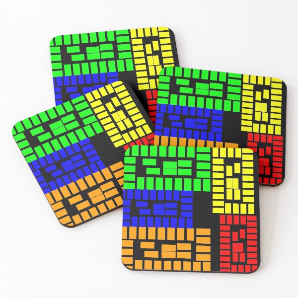 Item preview, Red Yellow Green Blue Orange Abstract Rectangle Art designed and sold by HydeZero.