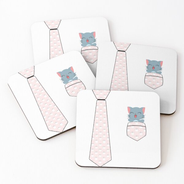 Item preview, Pocket Cat and Necktie. funny kitty kittens lover cute adorable neko meow nyaa purr pawsome joke kaw designed and sold by LemonMuMu.