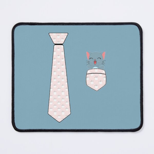 Item preview, Pocket Cat and Necktie. funny kitty kittens lover cute adorable neko meow nyaa purr pawsome joke kaw designed and sold by LemonMuMu.