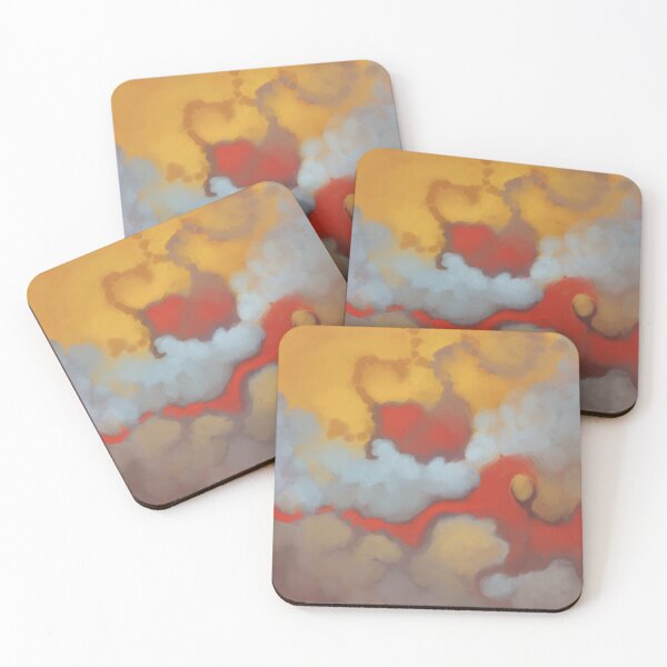 Artikelvorschau, Abstract, contemporary, painting, pattern, red, ochre, light grey entworfen und verkauft von Svitac.