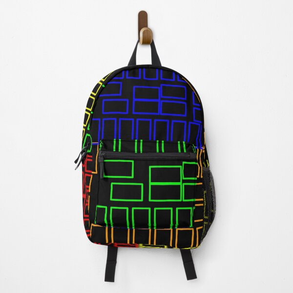 Item preview, Red Yellow Green Blue Orange Abstract Rectangle Neon designed and sold by HydeZero.