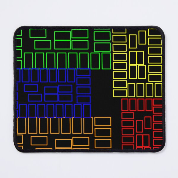 Item preview, Red Yellow Green Blue Orange Abstract Rectangle Neon designed and sold by HydeZero.