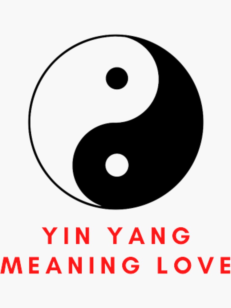 "yin yang meaning love T shirt designs" Sticker for Sale by