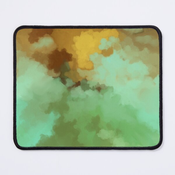Artikelvorschau, Abstract, contemporary, painting, pattern, teal, yellow, ochre, green entworfen und verkauft von Svitac.