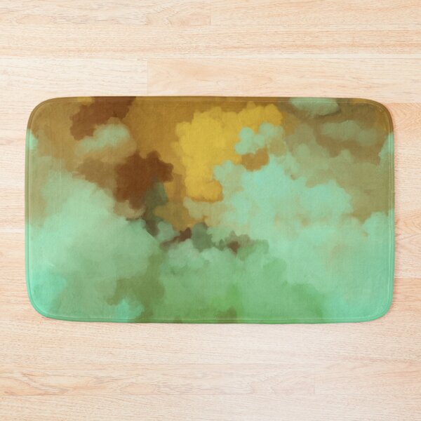 Artikelvorschau, Abstract, contemporary, painting, pattern, teal, yellow, ochre, green entworfen und verkauft von Svitac.