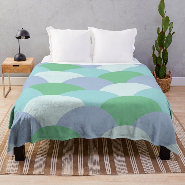 Item preview, Mermaid Fish Scale Underwater Wavy Pattern Blue designed and sold by NamColors.