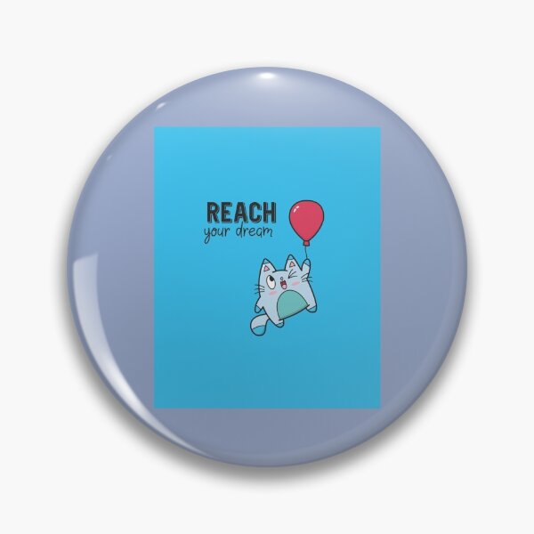 Item preview, Reach Your Dream Floating Kittie Graphic  designed and sold by LemonMuMu.