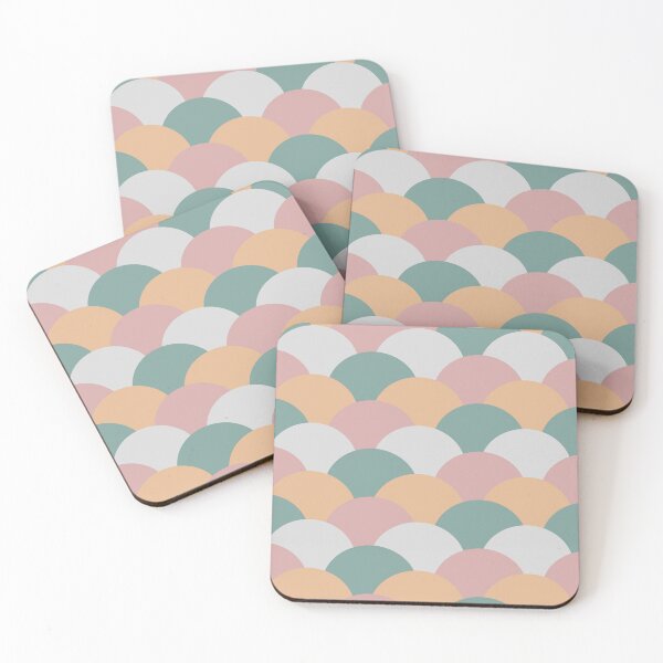 Item preview, Mermaid Fish Scale Underwater Wavy Pattern Salmon designed and sold by NamColors.