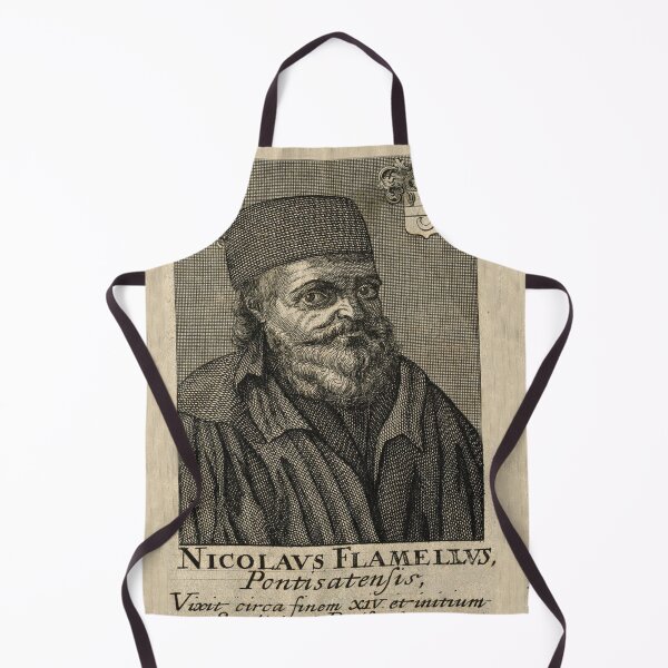 Item preview, Nicolas Flamel line engraving artwork designed and sold by Vintage Designs +.