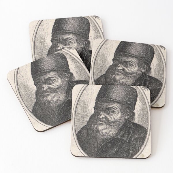 Item preview, The Alchemist Nicolas Flamel line engraving artwork designed and sold by Vintage Designs +.