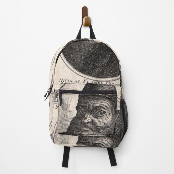 Item preview, The Alchemist Nicolas Flamel line engraving artwork designed and sold by Vintage Designs +.