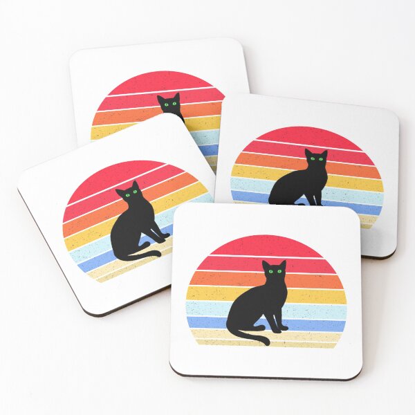 Item preview, Retro vintage black cat    designed and sold by LemonMuMu.