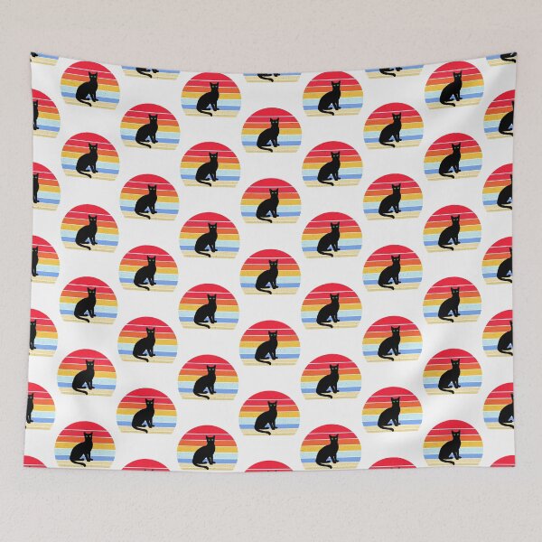 Item preview, Retro vintage black cat    designed and sold by LemonMuMu.