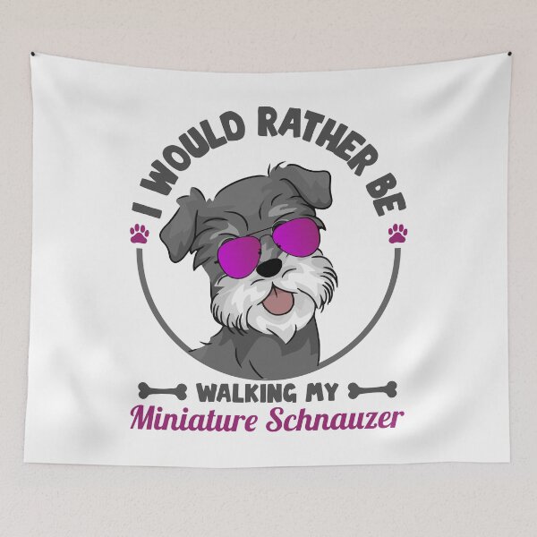 Item preview, I'D RATHER BE WALKING MY MINIATURE SCHNAUZER COLLECTION designed and sold by JRM Tees & More Store.