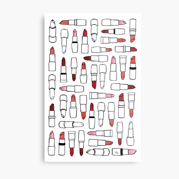 Lipstick Love Metal Print