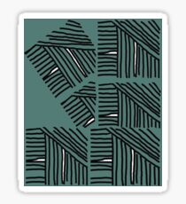 Line pattern black and green Sticker