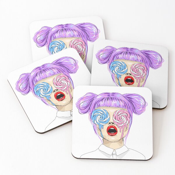 Item preview, wow girl with purple hair with lollipops designed and sold by AlinaGil.