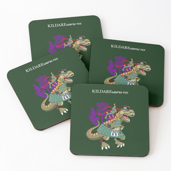 Item preview, Clanosaurus Rex KILDAREsaurus Plaid Kildare Irish Ireland Family Tartan designed and sold by Lisa Rotenberg.