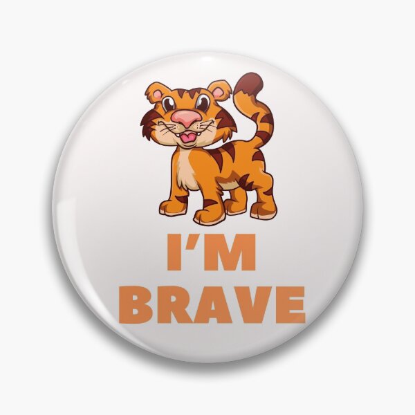 Item preview, I’m Brave-Baby Tiger-White Background  designed and sold by Trendi61.
