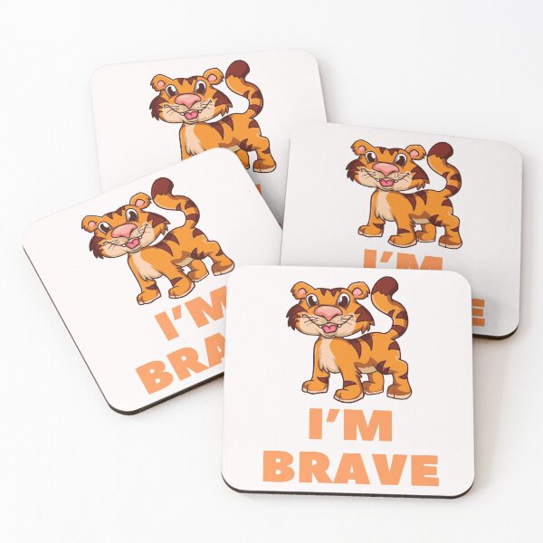 Item preview, I’m Brave-Baby Tiger-White Background  designed and sold by Trendi61.