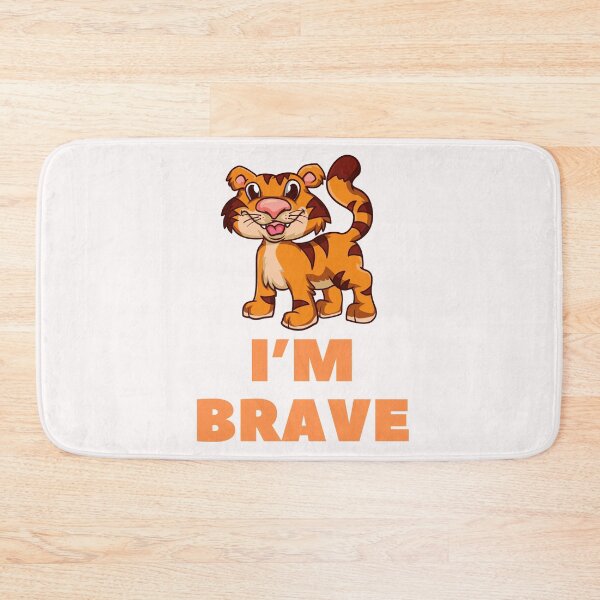Item preview, I’m Brave-Baby Tiger-White Background  designed and sold by Trendi61.