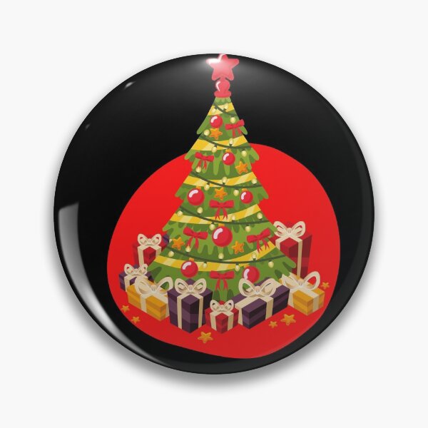 Item preview, Hand Drawn Painted Christmas tree with balls illustration designed and sold by Red-ElYoubi.