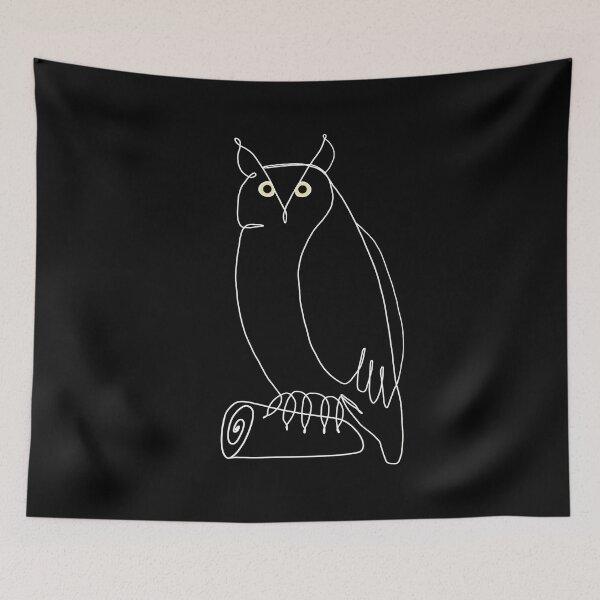 Item preview, Patience, Great Horned Owl Minimalist Art (black) designed and sold by jvcoart.